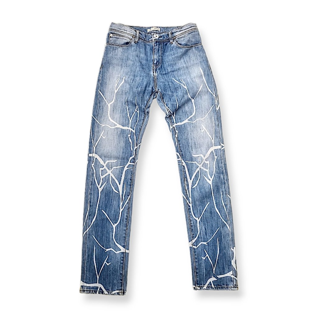 Each X Other Designer Limited Edition Hand Painted High Rise Straight Leg Jean